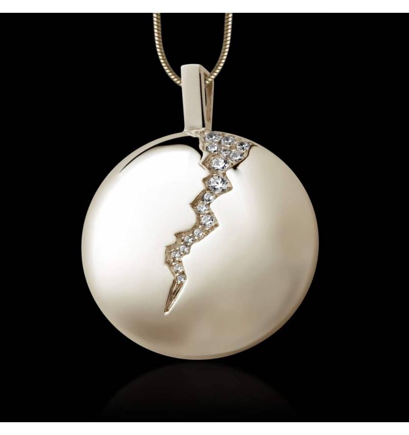 Diamond Pendant White Gold Quake