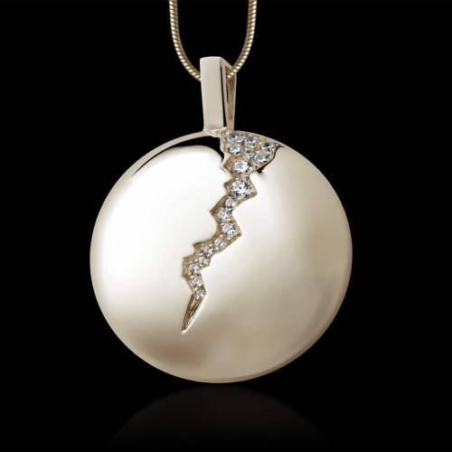 Diamond Pendant White Gold Quake